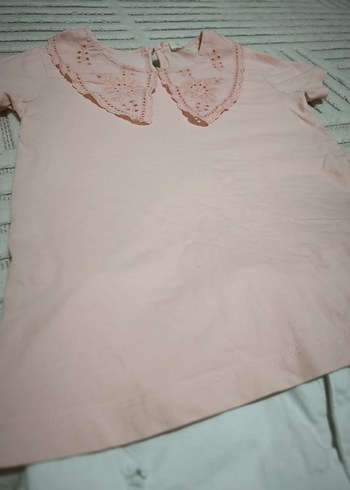 pembe t-shirt beyaz kot pantolon7/8 yaş - Görsel 2