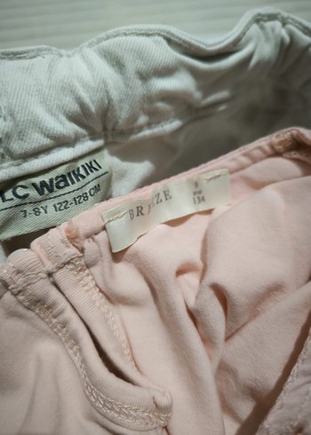 pembe t-shirt beyaz kot pantolon7/8 yaş - Görsel 5