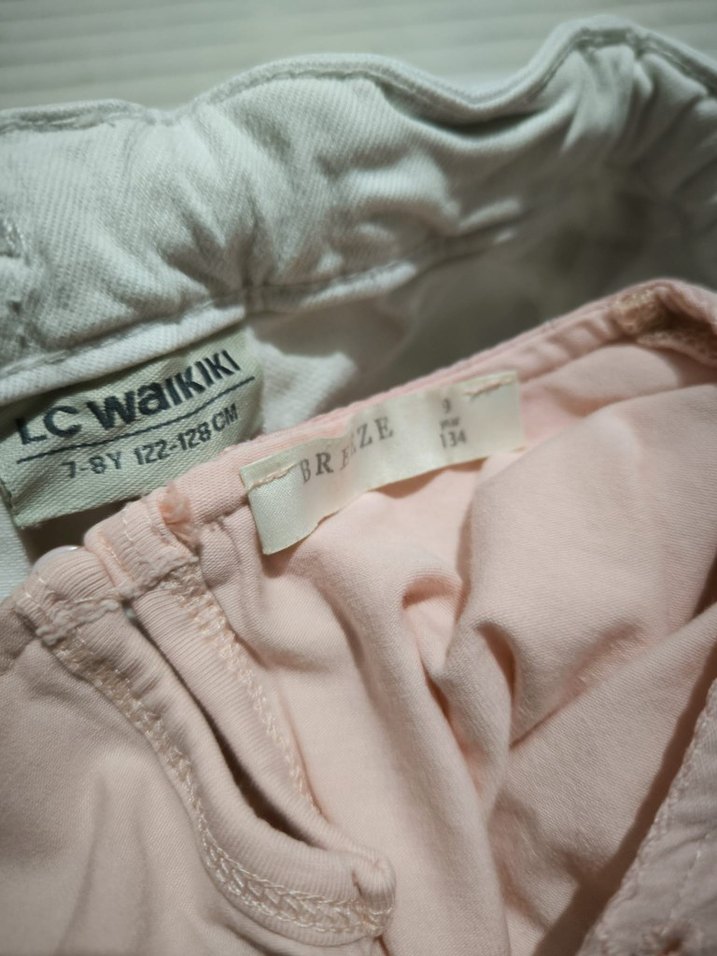 pembe t-shirt beyaz kot pantolon7/8 yaş - Görsel 5