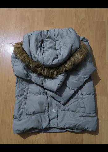 Kürklü kız çocuk Kışlık Mont 7/8 yaş - Görsel 4