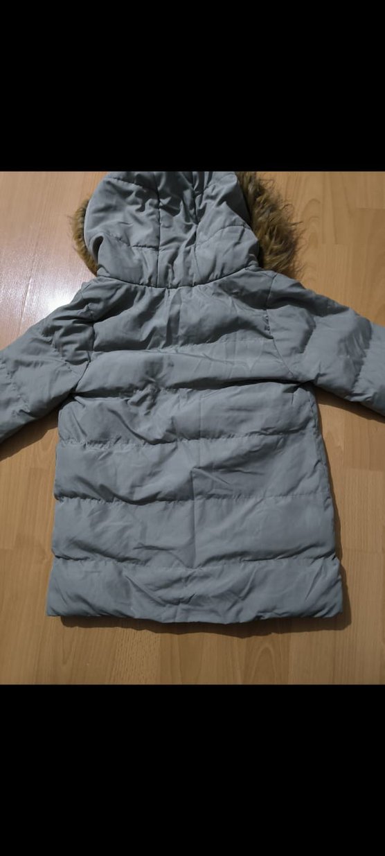 Kürklü kız çocuk Kışlık Mont 7/8 yaş - Görsel 3