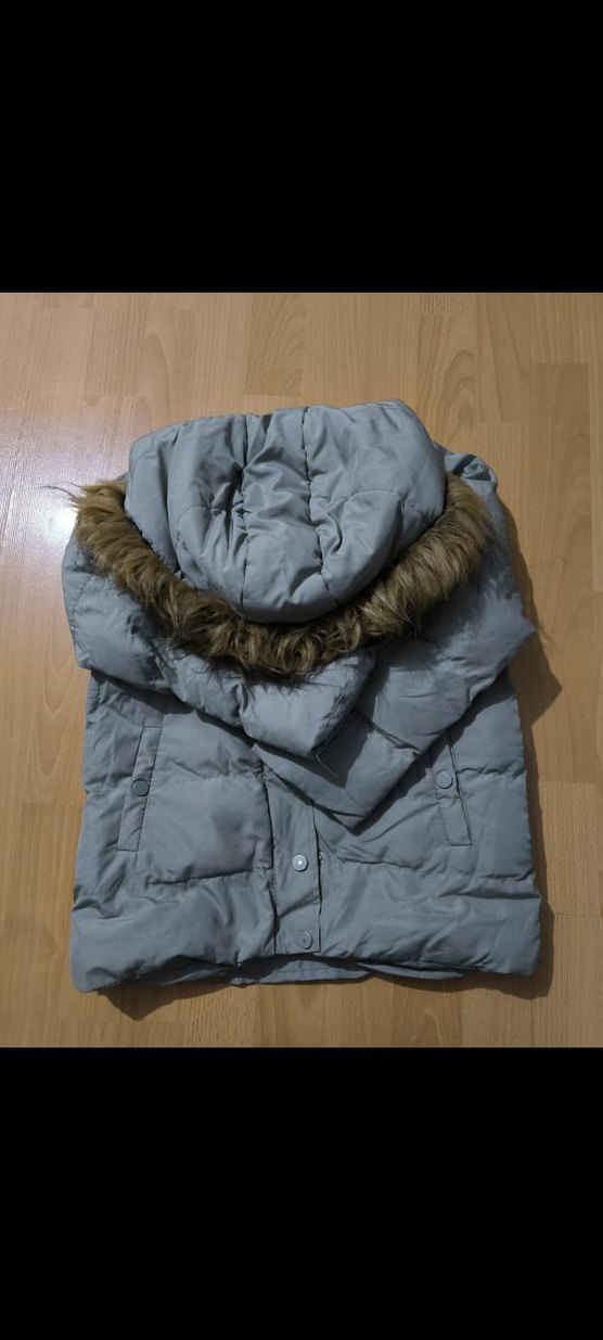 Kürklü kız çocuk Kışlık Mont 7/8 yaş - Görsel 4