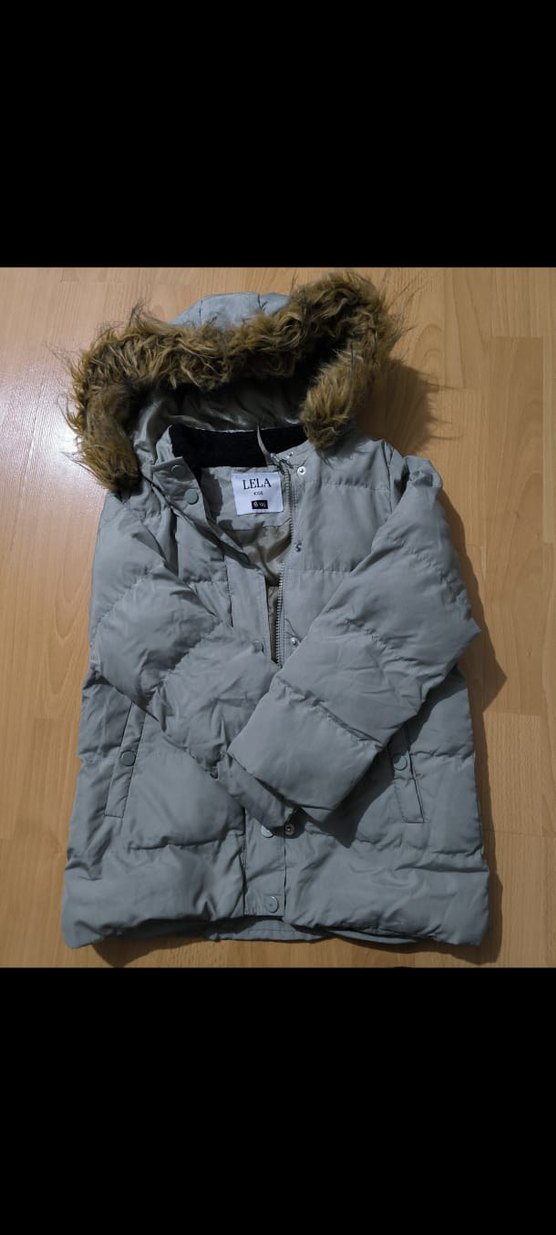 Kürklü kız çocuk Kışlık Mont 7/8 yaş - Görsel 2