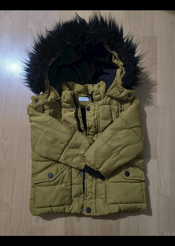 Kürklü Kapüşonlu Erkek Çocuk Mont 4/5 yaş - Görsel 2