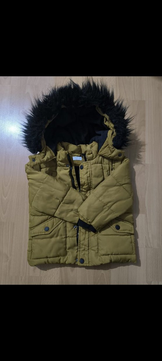 Kürklü Kapüşonlu Erkek Çocuk Mont 4/5 yaş - Görsel 2