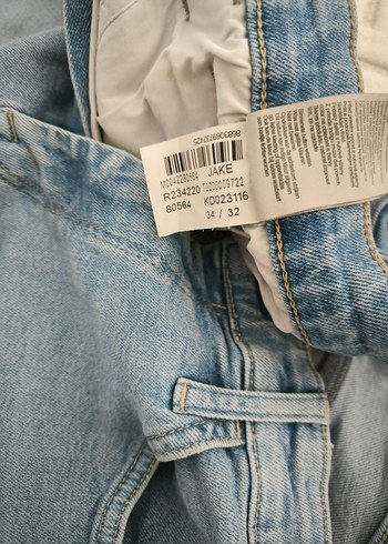 Erkek mavi regular fit denim jean kot pantolon 34 numara - Görsel 2