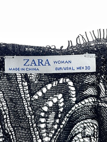 l Beden siyah Renk Zara Bluz %70 İndirimli.