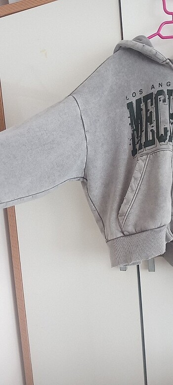 m Beden gri Renk Bershka Kapüşonlu Sweat