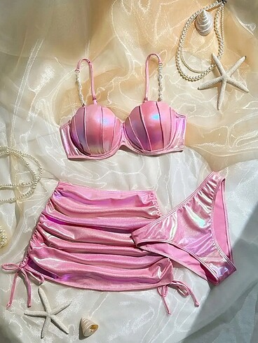 Parlak bikini takımı