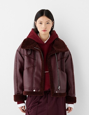 Bershka Bordo Ceket