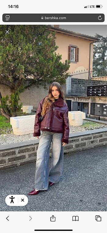 xs Beden Bershka Bordo Ceket