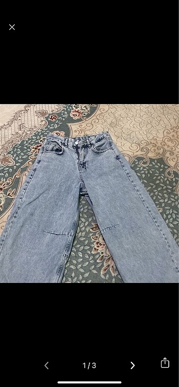 Arkası tokalı baggy jean