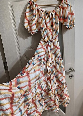 Madonna yaka yazlık elbise - Görsel 2