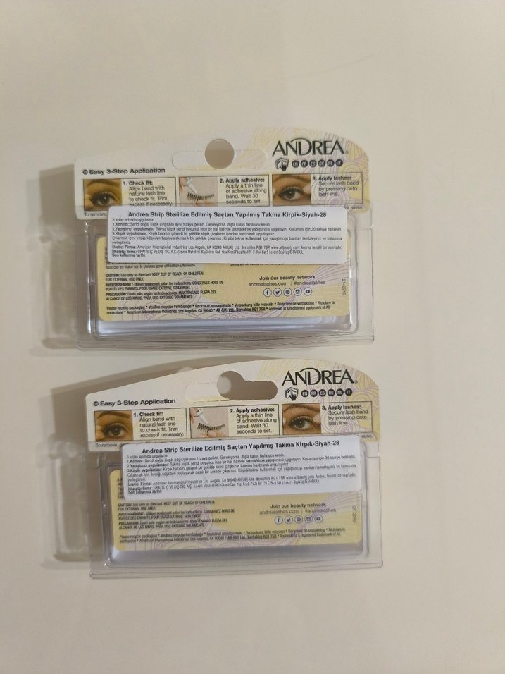 2 çift Andrea Siyah Takma Kirpik - Görsel 2