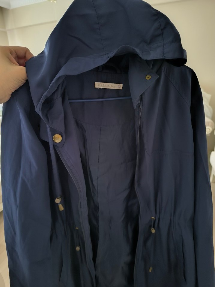 Lacivert Kadın yağmurluk - Görsel 2