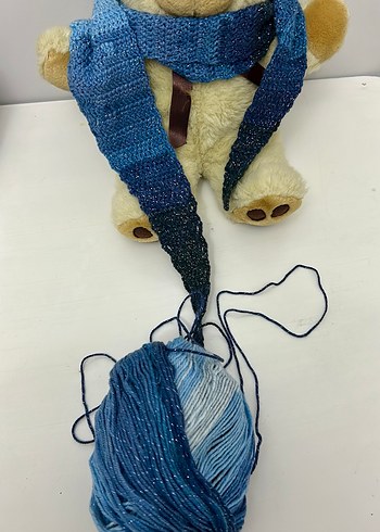 Mavi Kruvasan Atkı - Görsel 16