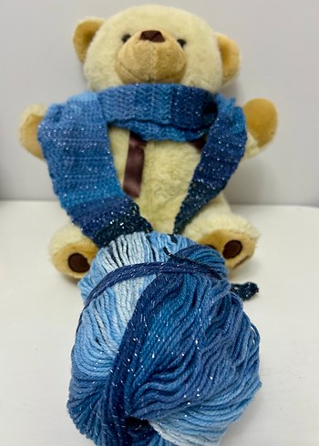 Mavi Kruvasan Atkı - Görsel 17