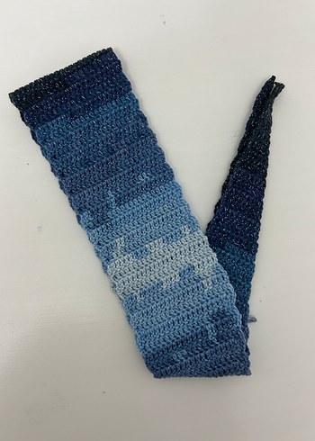 Mavi Kruvasan Atkı - Görsel 9