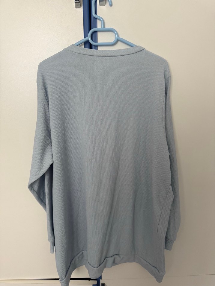 bebe mavisi Kadın Uzun Kollu Basic Tişört - Görsel 2