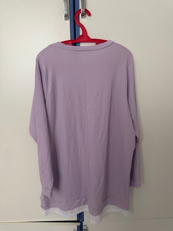 Kadın Lila Uzun Kollu Tunik - Görsel 3