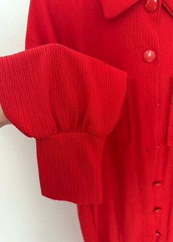 kırmızı gömlek pantolon takım - Görsel 3