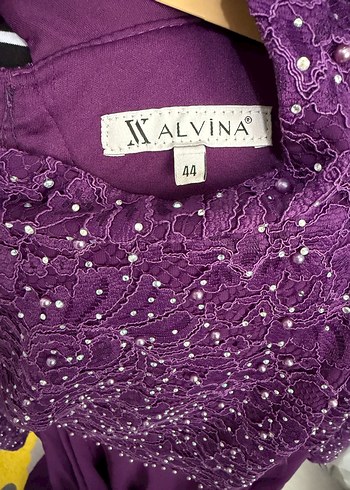 Kadın Mor Uzun Kollu Pilili Abiye Elbise - Görsel 3