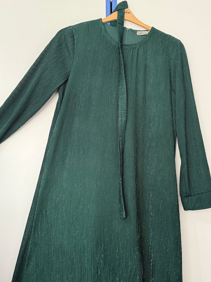 Yeşil Uzun Elbise - Görsel 2