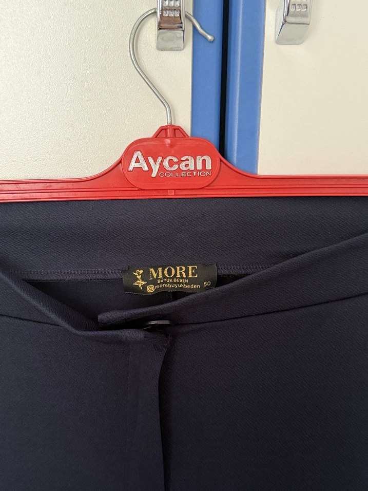 Lacivert kumaş pantolon - Görsel 2