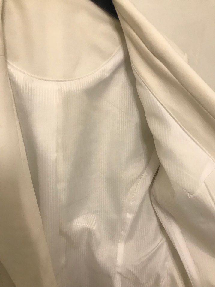 Düğmeli Beyaz Kadın Blazer Ceket - Görsel 2