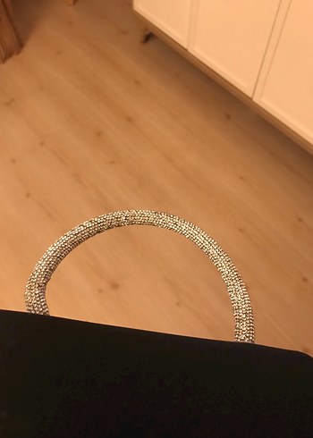 Siyah Parlak Tokalı Kadın Clutch Çanta - Görsel 5