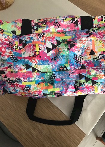 Renkli Baskılı Kadın Spor Çantası - Görsel 5