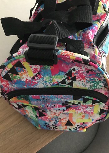 Renkli Baskılı Kadın Spor Çantası - Görsel 3