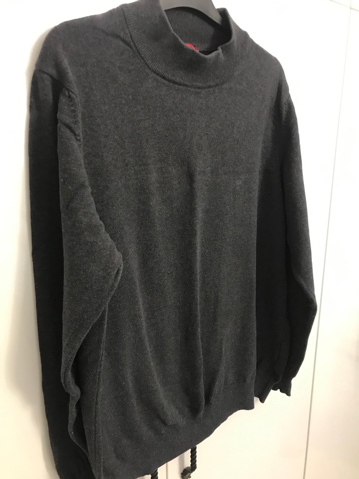 Gri Erkek Bisiklet Yaka Triko Kazak - Görsel 5