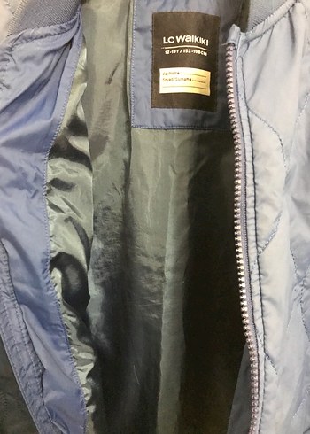 Çocuk Mavi Fermuarlı Basic Ceket - Görsel 6