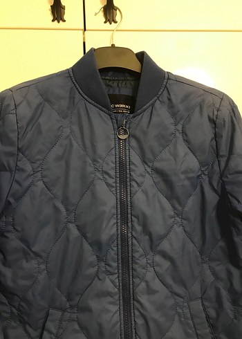 Çocuk Mavi Fermuarlı Basic Ceket - Görsel 2