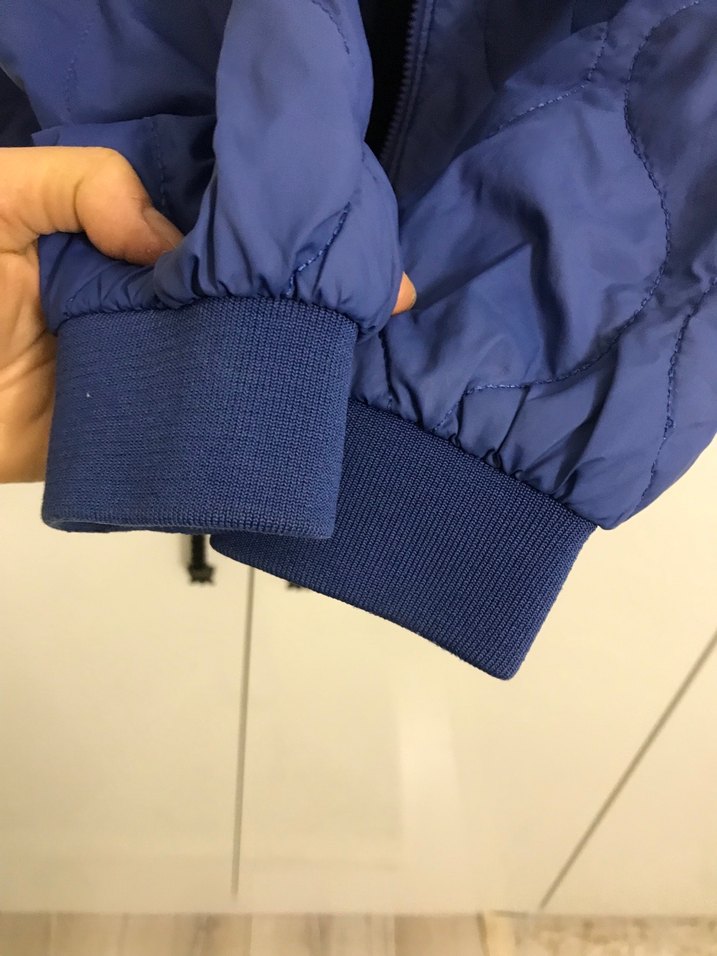 Çocuk Mavi Fermuarlı Basic Ceket - Görsel 3