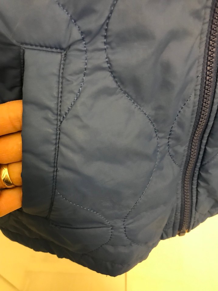 Çocuk Mavi Fermuarlı Basic Ceket - Görsel 5