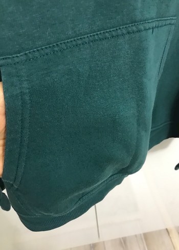 Kadın Yeşil Kapüşonlu Sweatshirt - Görsel 4