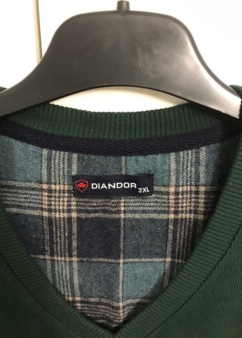 Erkek Koyu Yeşil V Yaka Triko Kazak - Görsel 6