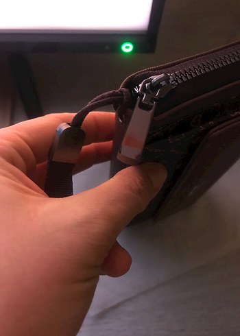 Kahverengi Deri Fermuarlı Kadın Cüzdanı - Görsel 3