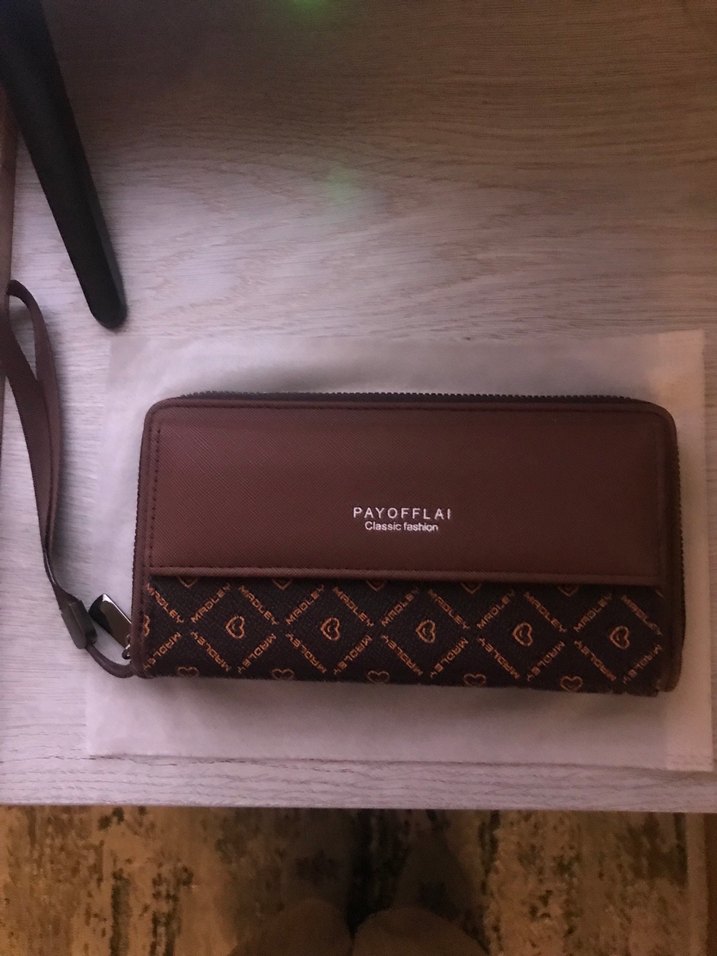 Kahverengi Deri Fermuarlı Kadın Cüzdanı - Görsel 2