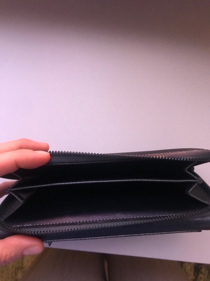 Siyah Deri Fermuarlı Kadın Cüzdanı - Görsel 3