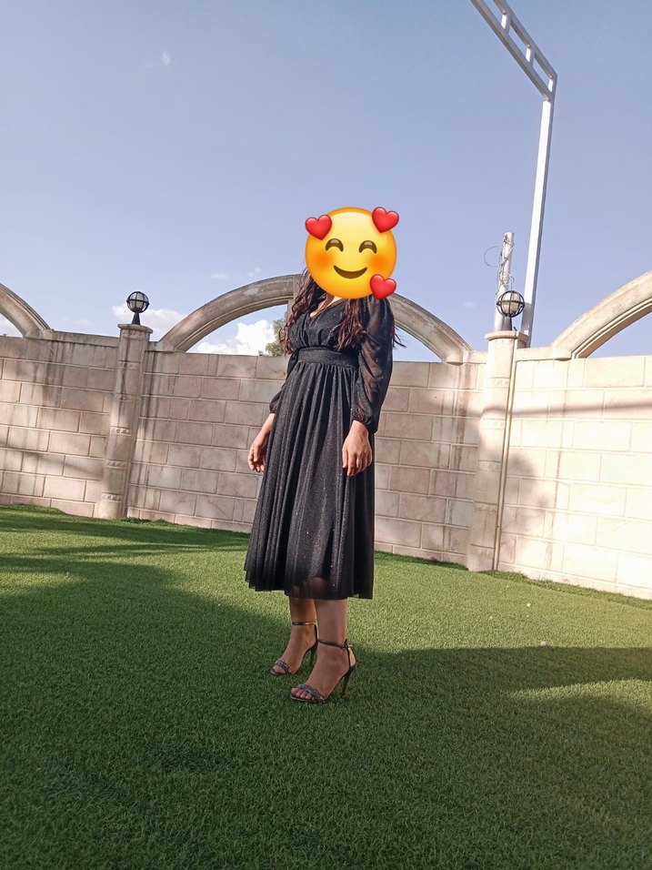 Uzun Siyah Gotik Salaş Elbise - Görsel 2