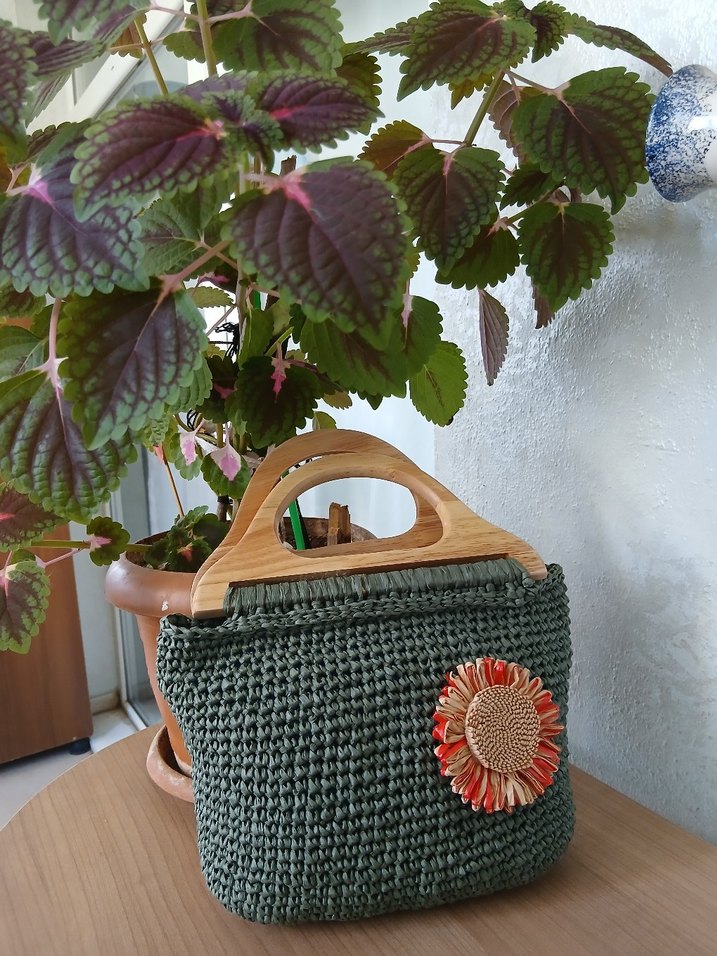 Nakışlı Örgü Bohem Kadın Çanta - Görsel 2