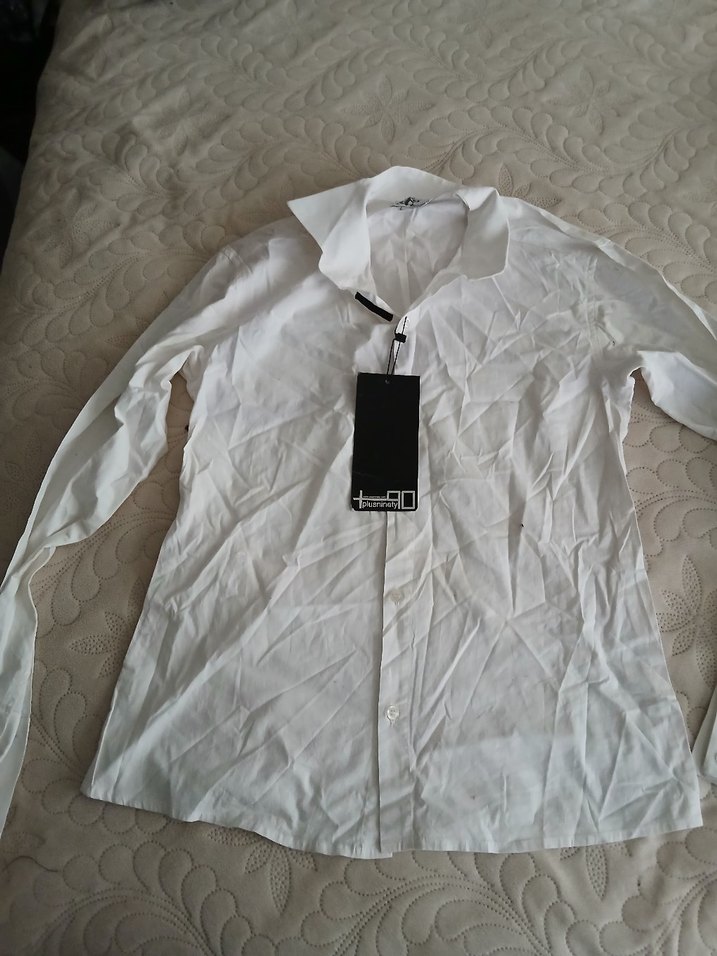 Beyaz Keten Erkek Uzun Kollu Gömlek - Görsel 2