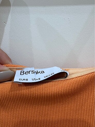 s Beden turuncu Renk BERSHKA ELBİSE
