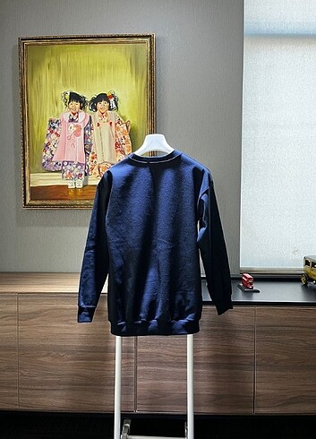 m Beden Los Angeles Detaylı Lacivert Sweatshirt