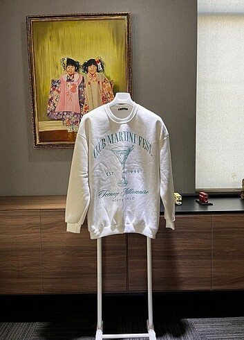 Erkek baskılı Oversize Sweatshirt 