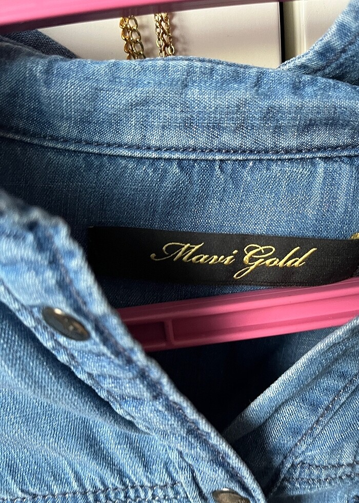 mavi marka kot gömlek - Görsel 2