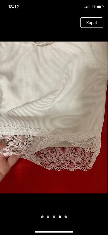 s Beden beyaz Renk Dantelli crop